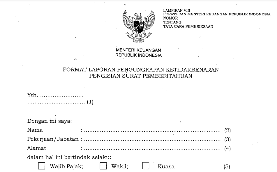 Pengungkapan Ketidakbenaran SPT atas Kemauan Sendiri Beserta Sanksi Denda dan Sanksi Bunga