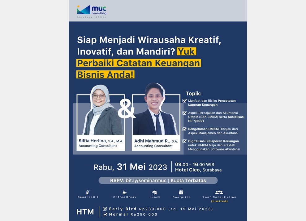 MUC Ajak Wirausaha Perbaiki Catatan Keuangan Tampil Lebih Akuntabel, Yuk Catat Tanggalnya!